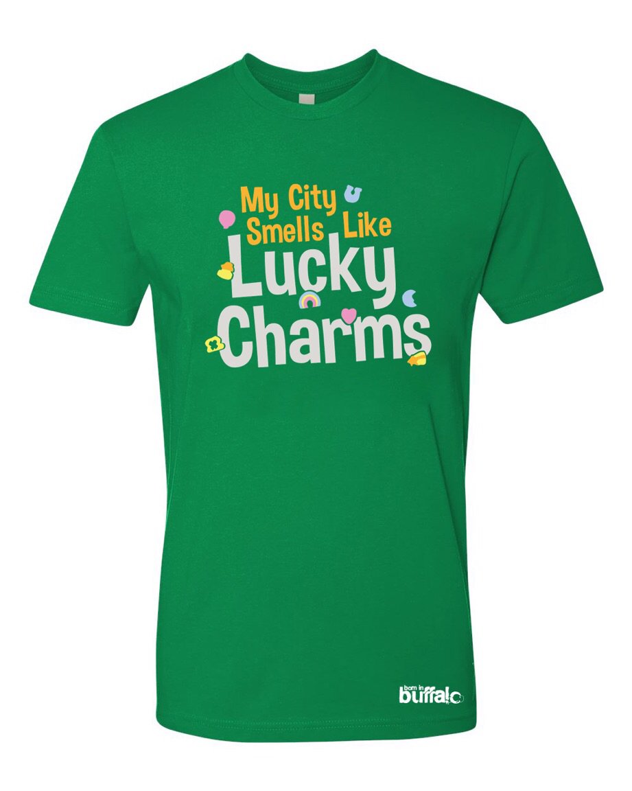 Tee Luv Men's Lucky Charms Cereal T-Shirt - Feeling Lucky Leprechaun Mascot  Shirt (S) 