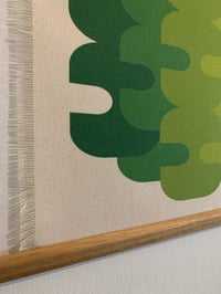Image 6 of 'Altogether' Organic cotton Wall Hanging in Green Vintage Groove Design