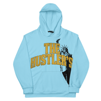 Image 1 of Columbia Blue “I Went To New York” Hoodie (Oversized Print)