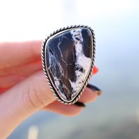 Image 1 of White Buffalo Turquoise Ring
