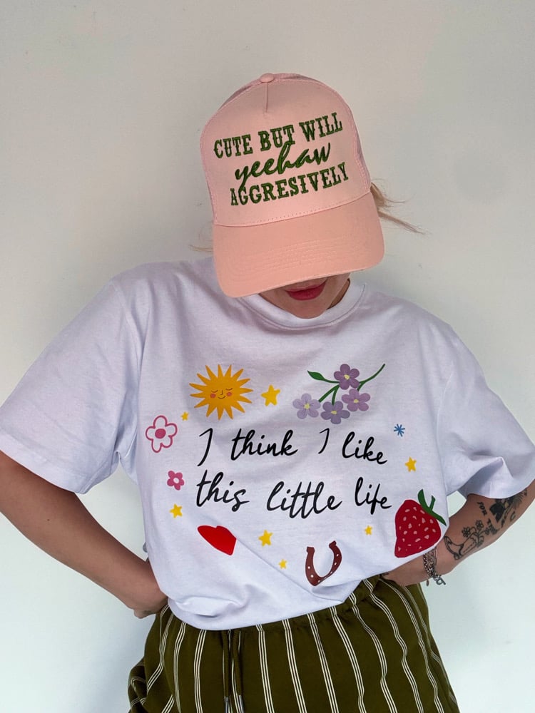 Image of Yeehaw aggressively embroidered trucker cap 