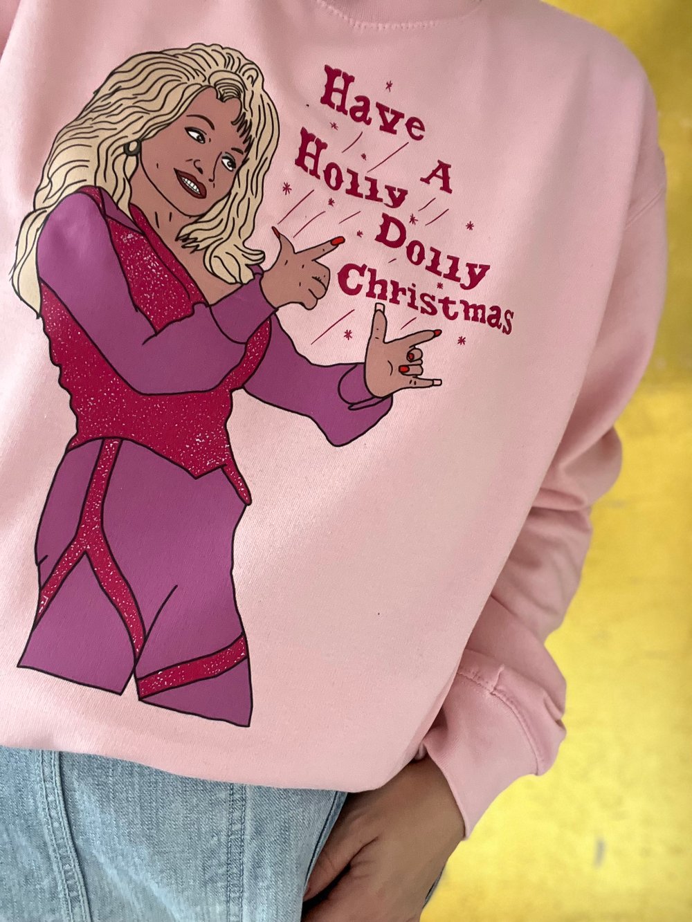 Image of Holly dolly jumper/tee finger guns