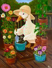 “Feathers Among Flowers” Print