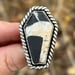 Image of Handmade Sterling Silver White Buffalo Turquoise Coffin Ring