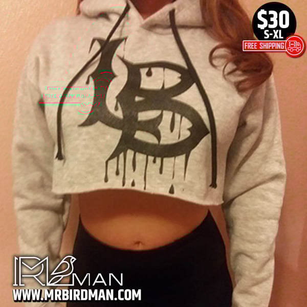 Image of Mr Birdman Front logo crop top