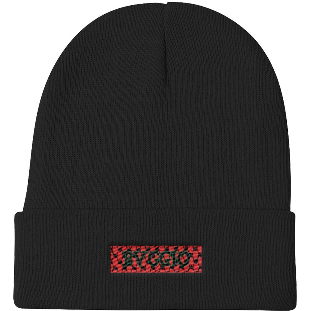 Image of Box Logo Beanie (Red, Green)