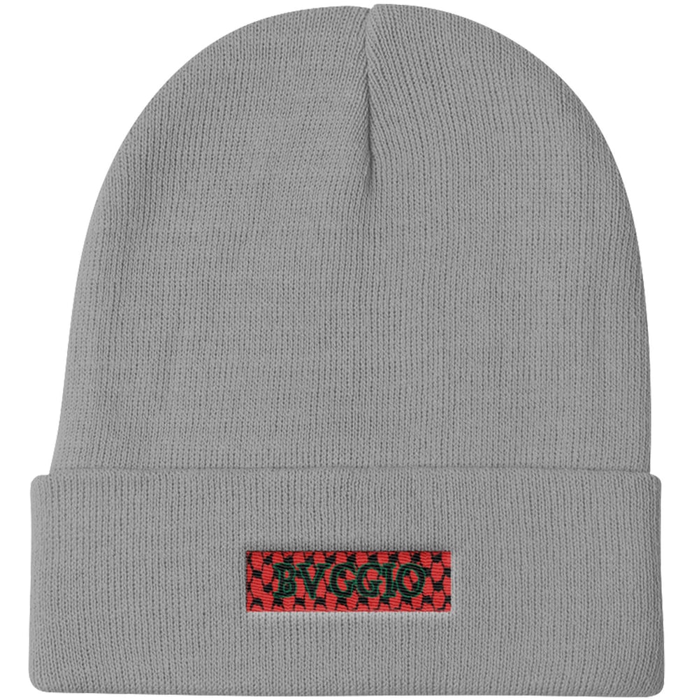 Image of Box Logo Beanie (Red, Green)