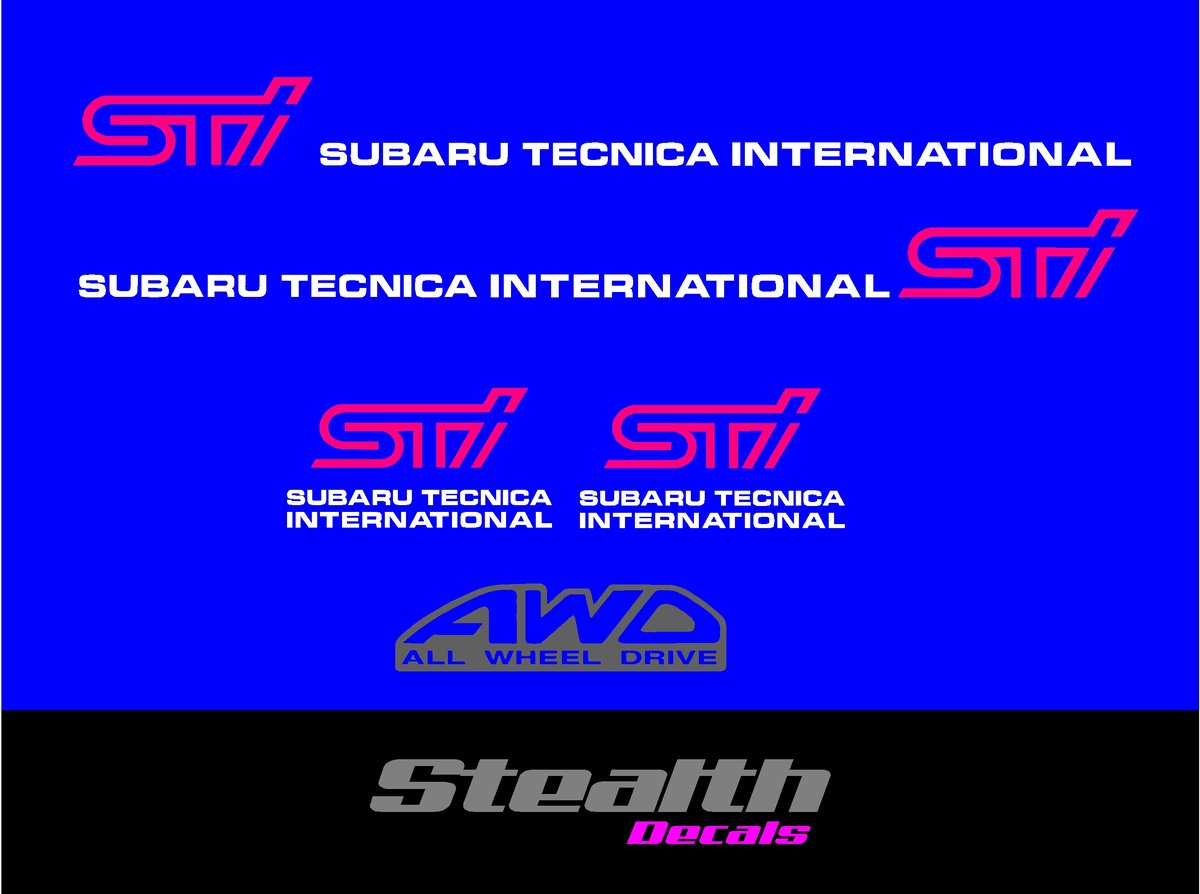 Sticker set for Subaru impreza wrx STI. | Stealth Decals