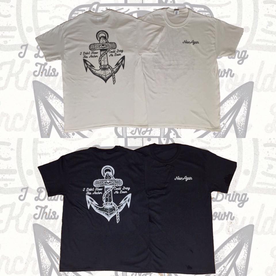 Image of Anchor Back Print T-Shirt (White)