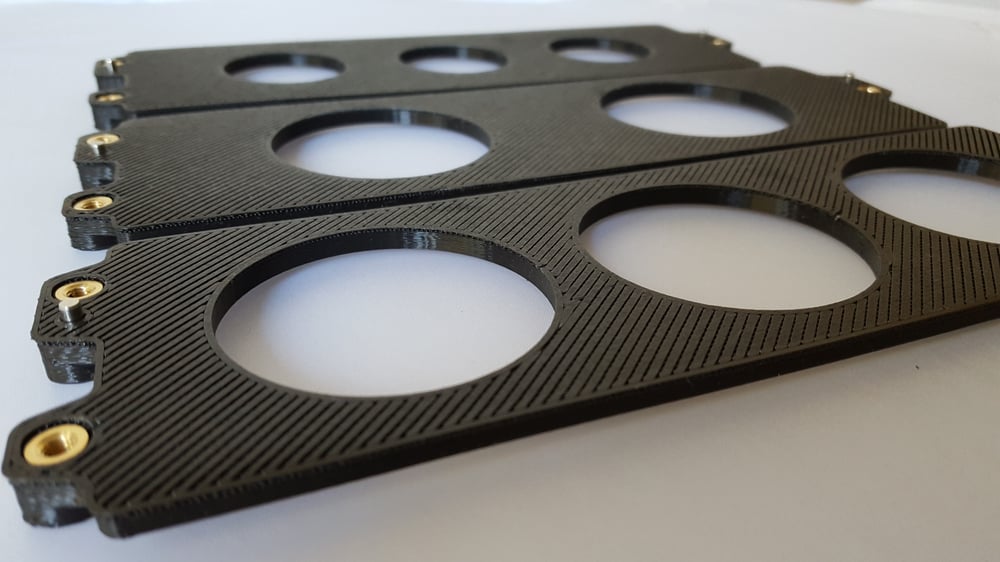 8891 Honda CRX / EF Civic (All) Climate Control Gauge Pod Plates 3d Printed Car Parts by