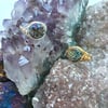 Rainbow Cosmic Ring - Aura Agate Crystal