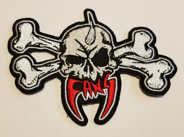 Image of FANG DIE CUT EMBROIDERED PATCH