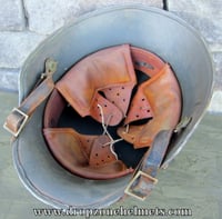 Image 3 of Replica WWI German M-1916 Helmet & Liner. Camouflage Pattern.