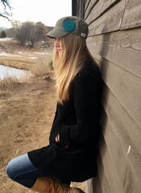 Image 3 of Olive Hat/Turquoise Flower