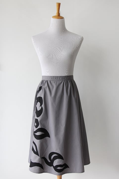 Image of SOLD Bold Black On Grey Skirt