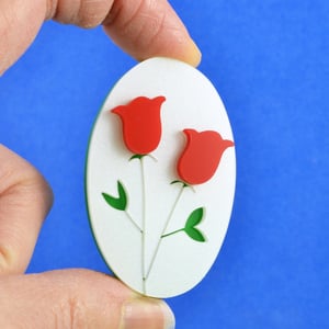 Image of Months and Meanings Flower brooches (January to June)