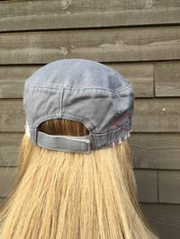 Image 5 of Light Grey Hat/Rust Flower