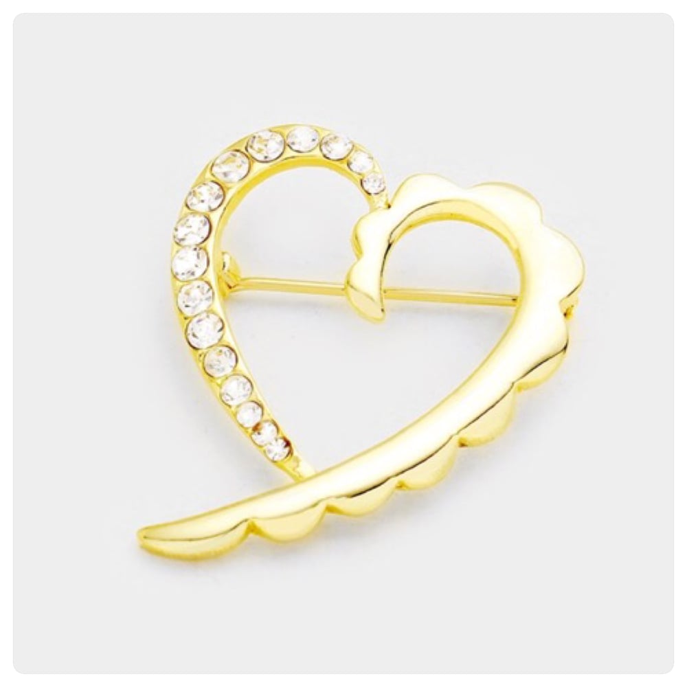 Image of Heart of Gold Brooch