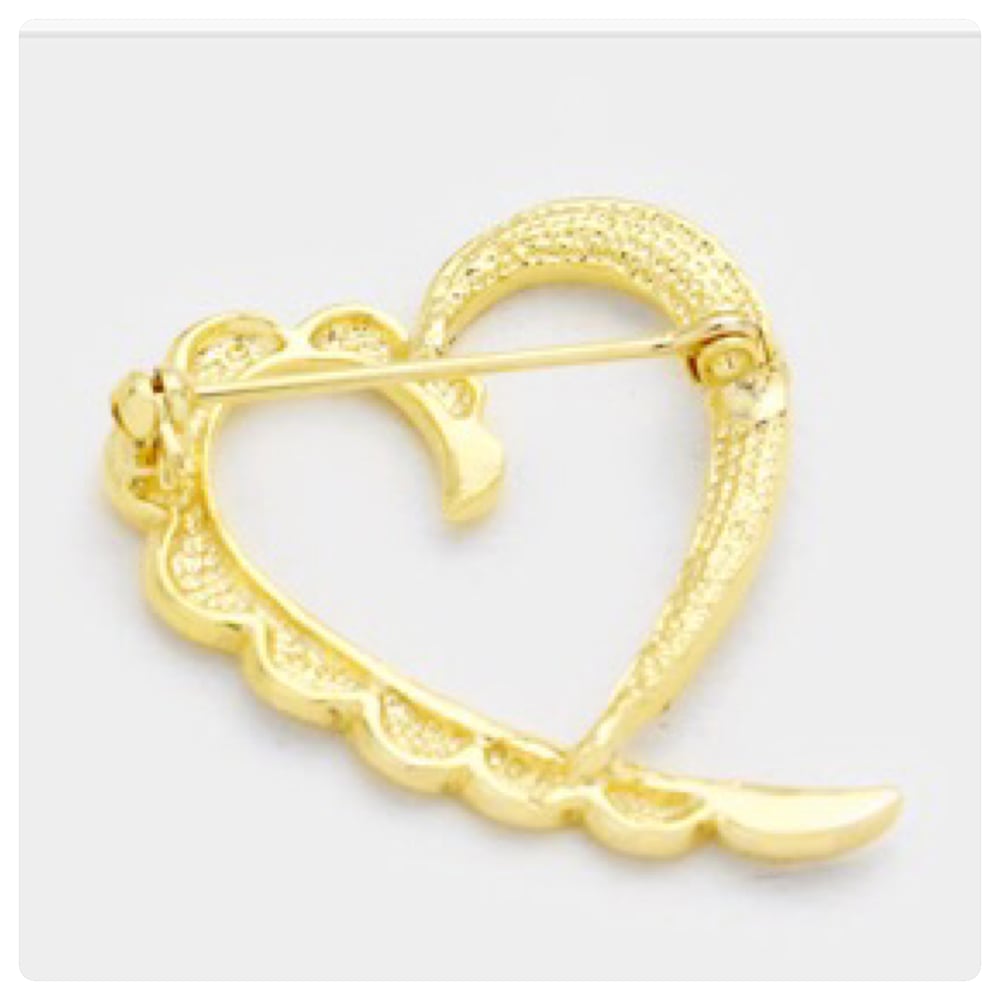 Image of Heart of Gold Brooch