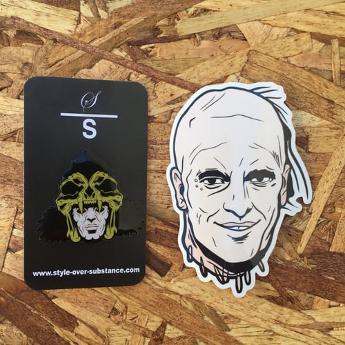 Image of The Kurgan by Brucey (Pin + Alt Sticker)