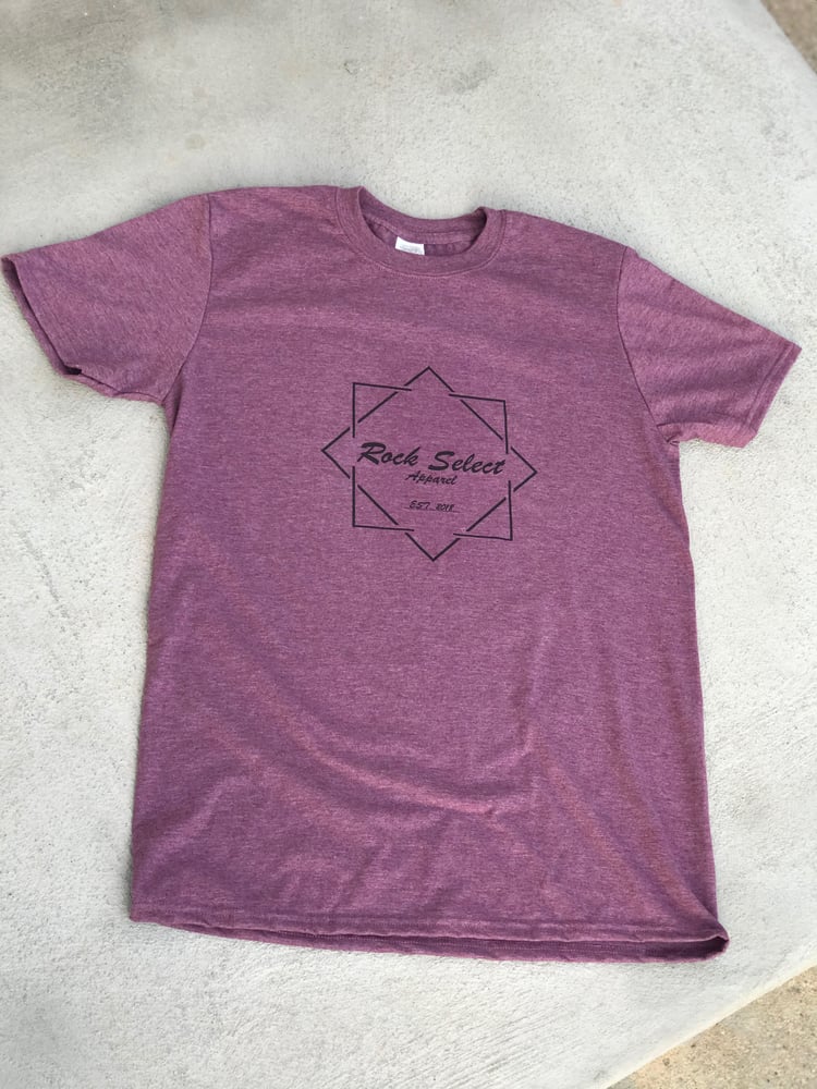 Image of Heather Maroon Logo Tee