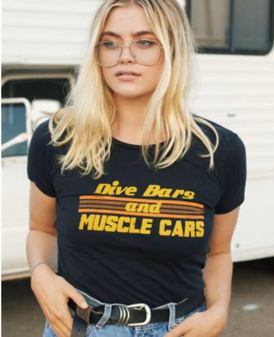 Image of Dive bars and muscle cars vintage inspired tee