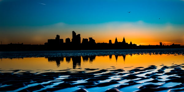 Image of Liverpool Skyline at Sunrise