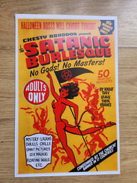 Image 2 of Satanic Burlesque Vintage Reprint Poster 11 by 17