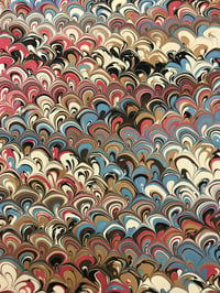 Image 2 of Marbled Paper #53 brown sea-shells