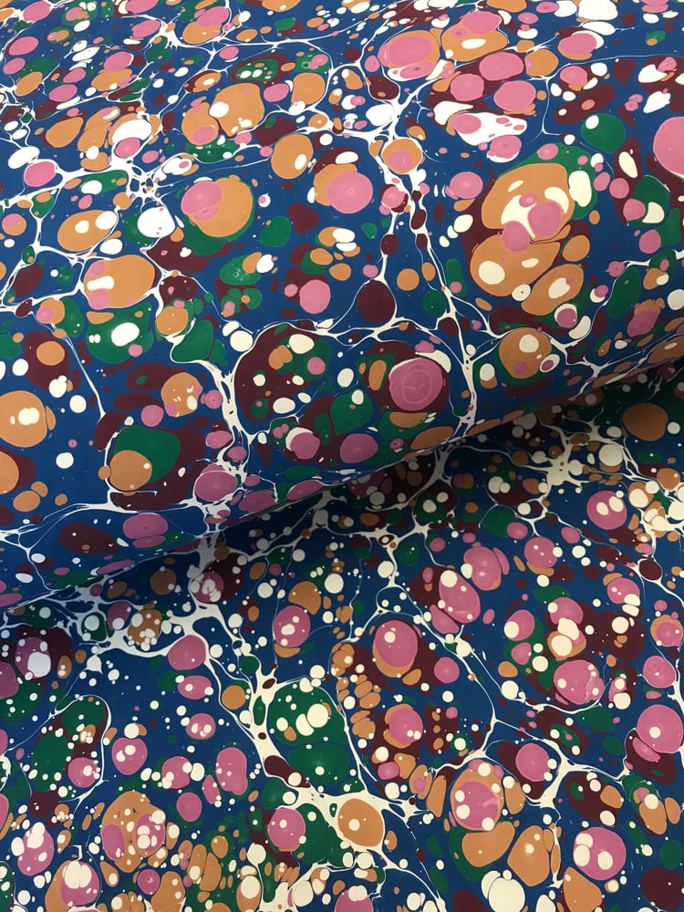 Image of Marbled Paper #16 'Turkish Spot' Marbled Paper
