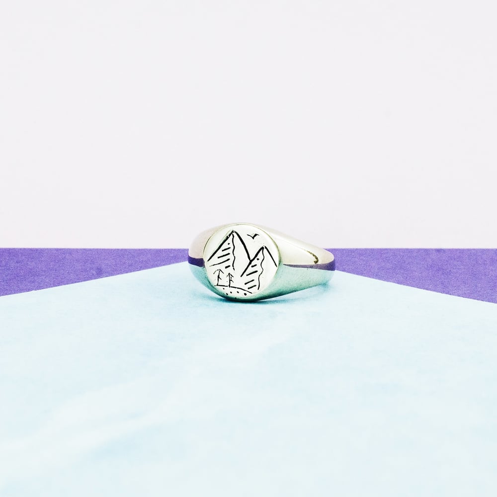 Image of Mountain Signet Ring