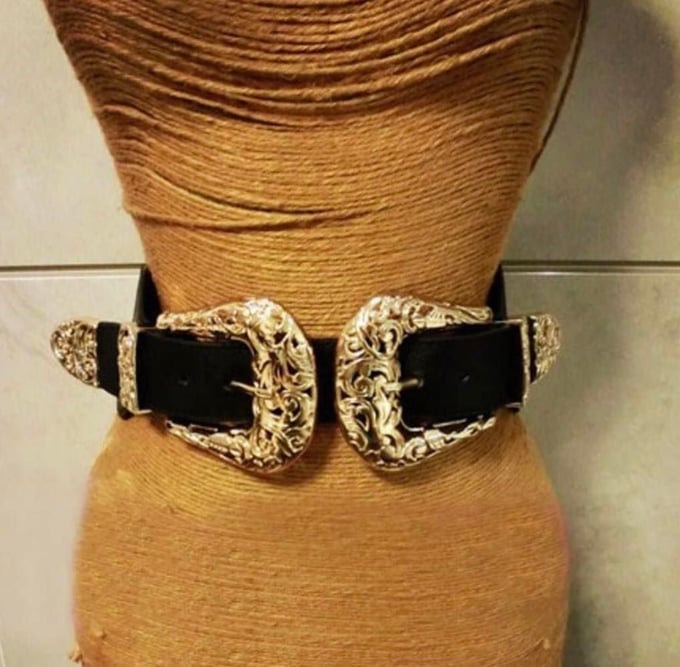 Image of Double Buckle Statement Belt