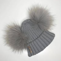 Image 3 of Pale Grey Double Pomskii Hat