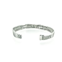 Image 1 of sterling silver rumi quote cuff . out beyond ideas cuff 