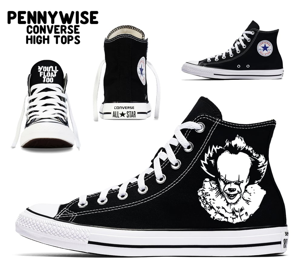 PENNYWISE CUSTOM CONVERSE HIGH TOPS | footkingcustoms