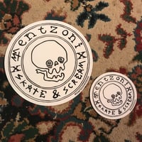 Image 2 of HUGE Mentzoni Skull Sticker!