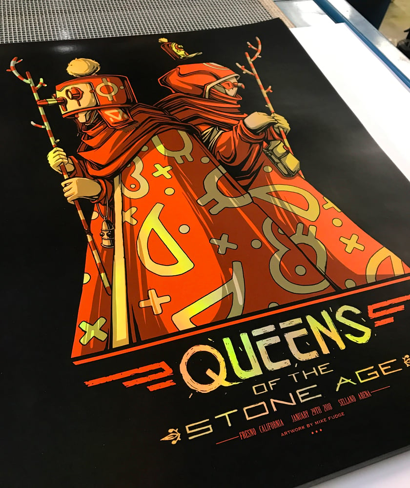 Image of *Foil* Queens of the Stone Age - Fresno, CA
