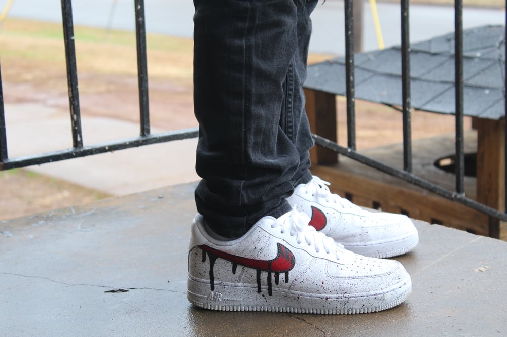Bloody Red Shoes Nike Air Force 1 Custom 