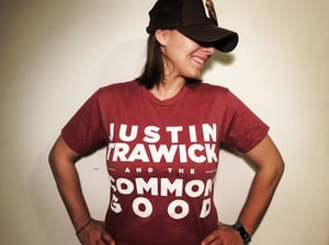 Image of "Justin Trawick and The Common Good" Band T-Shirt (Cardinal)