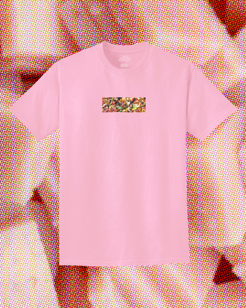 Supreme pink box logo clearance tee