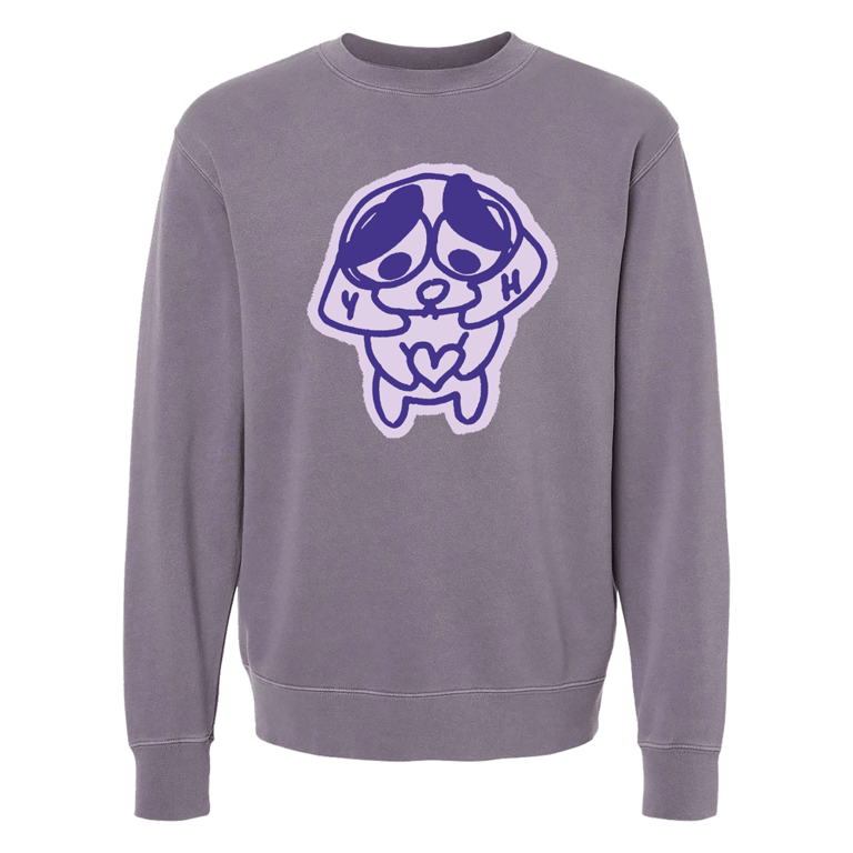 GARMENT DYED CREWNECK (PLUM)