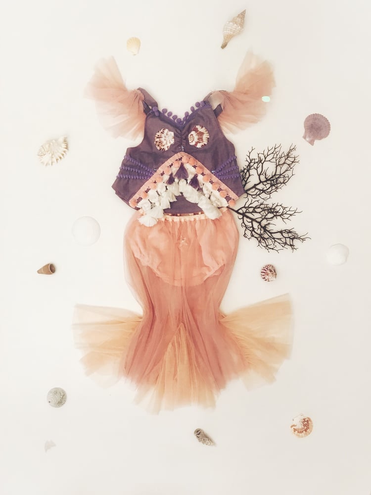 Image of mermaid crops | purple