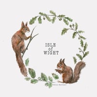 Image 2 of Red Squirrel Wreath 20x20cm Art Print 