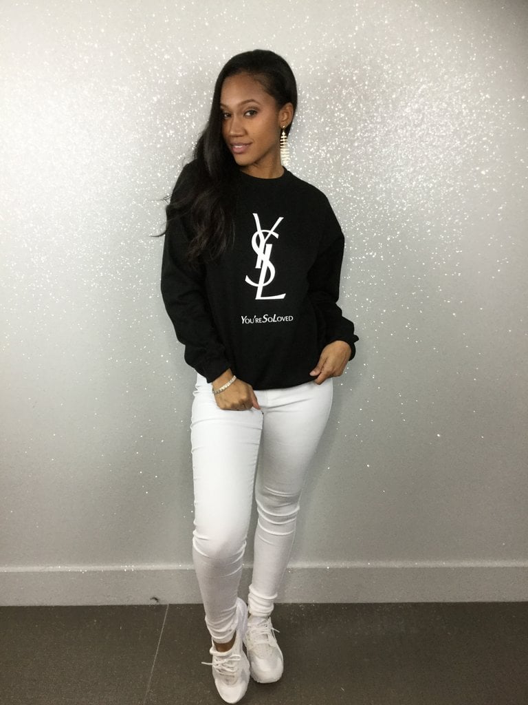 Ysl oversized sweatshirt hot sale