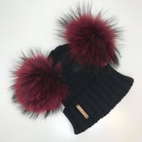 Image 3 of Black Double Pomskii Hat
