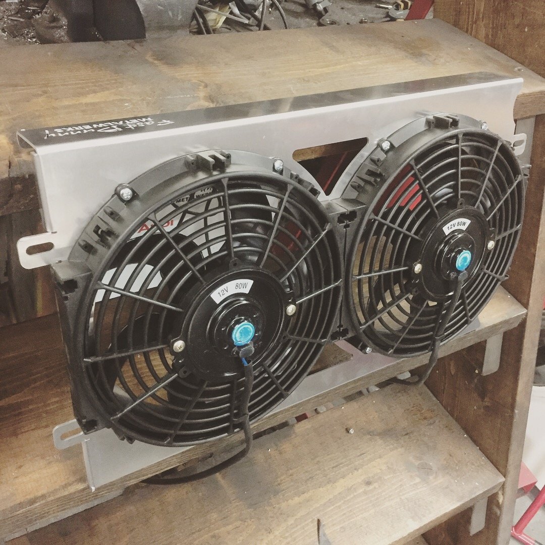 MK1 radiator shroud cooling fans | Fast Bunny Metalwerks