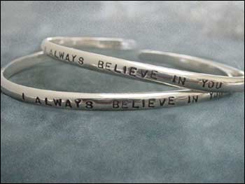 Image of "I Always Believe in You" Sterling Bracelet