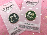 Image 3 of Boss Babe CIRCLE Enamel Pin