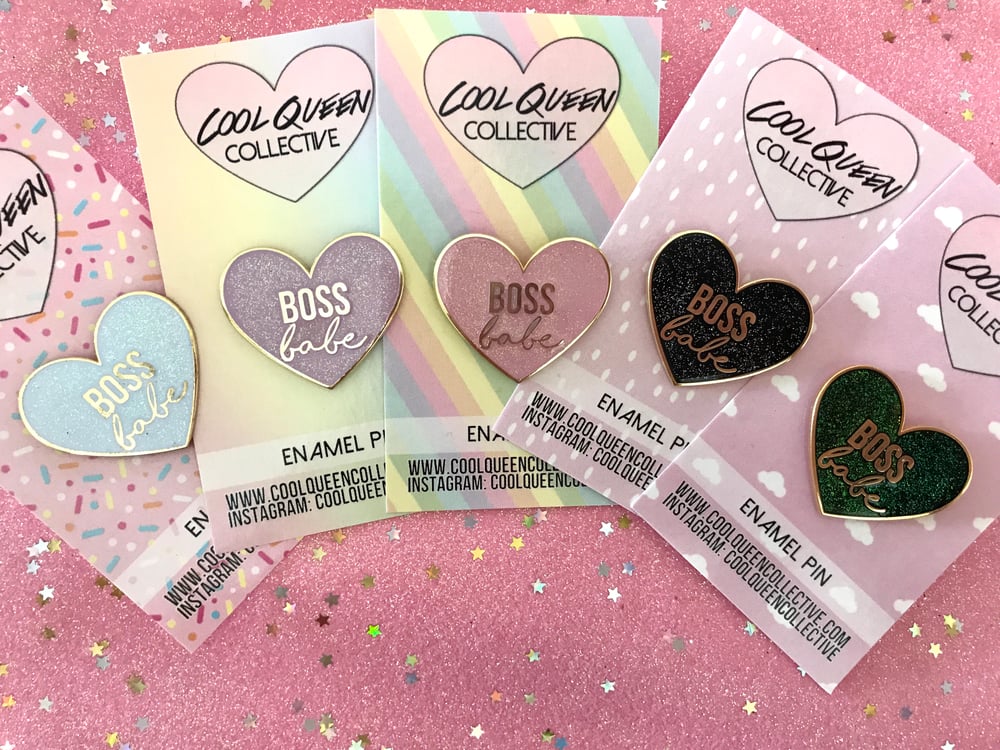 Image of Boss Babe HEART Enamel Pin