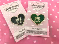 Image 3 of Boss Babe HEART Enamel Pin